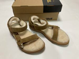 未使用 Teva テバ HURRICANE SHEARLING 26 8 ハリケーン シェアリング スポサン サンダル メンズ キャメル ブラウン ムートン シューズ 靴