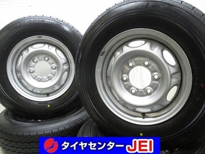 15インチ ニッサン キャラバン純正 195/80R15 107/105N LT 5.5J+45 139.7 バリ溝 中古タイヤホイール4本セット送料無料(MS15-33404）