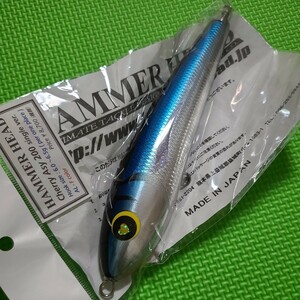 【送料無料】ハンマーヘッド チェリー Asy 200 シングルフックバージョン 背黒ブルー ／ Cherry single hook ver. アシンメトリー