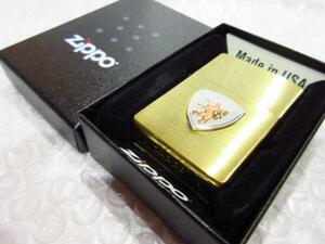 [Spiral] Peugeot Zippo/ латунный Zippo зажигалка * Gold [type1] новый товар /PEUGEOT/