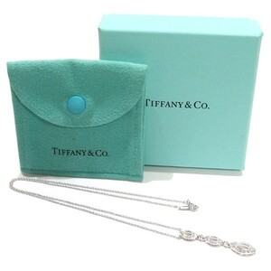 美品★TIFFANY&Co プラチナ ダイヤモンド 3連 スイング ネックレス Pt950 ティファニー★