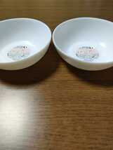 ヤマザキ春のパン祭り山崎春のパンまつり2022年白いスマイルボウル2枚セット白い皿　サラダボウル　アルクフランス社製_画像2