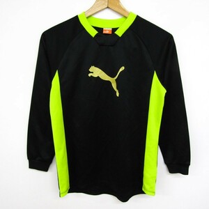  Puma футбол pi стерео джерси длинный рукав tops скорость . спортивная одежда для мальчика 150 размер чёрный желтый Kids ребенок одежда PUMA