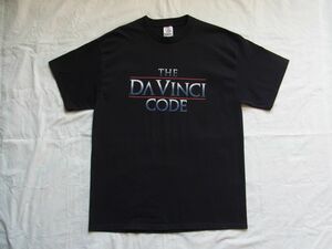 ☆美品☆ 00s ビンテージ THE DA VINCI CODE ダ・ヴィンチ・コード Tシャツ sizeL 黒 ☆USA古着 映画 小説 プロモ ロン・ハワード 90s OLD