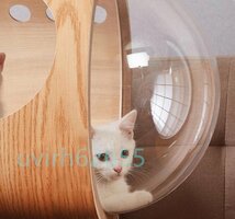 人気推薦★ キャットハウス キャットベッド 猫用ハウス ペット用品 天然木 ナチュラル_画像5