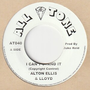 【ROCK STEADY】I Can'T Stand It / Alton Ellis & Lloyd - Estacy / Alton Ellis [All Tone (UK)] ya244