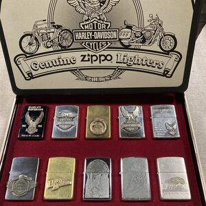 ハーレーダビッドソン　HARLEY-DAVIDSON ZIPPO 90年代　10点セット　ジッポ ハーレーダビットソン 立体　ビッグイーグル イーグルなど