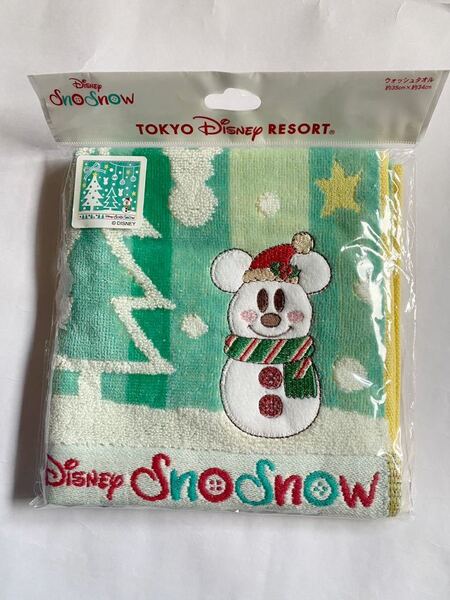 ☆☆ディズニー購入 雪だるま ミッキーマウス ハンドタオル 新品
