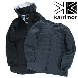 定5.4万 新品◆Karrimor◆3WAY 防水 透湿 防風 pioneer coat Ⅱパイオニア コート S ブラック◆カリマー 中綿 ジャケット◆J572