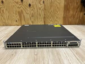 #6034-0321 ☆領収書可☆ 初期化済み Cisco シスコ WS-C3750X-48P-S V02 / C3KX-NM-1G (Ver12.2) 電源×2 スイッチ 発送サイズ:140＋予定