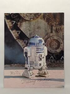  Star * War zSTARWARS. super R2-D 2 knee * Baker . autographed photo card 