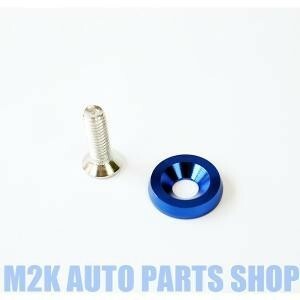 JDM aluminium fender washer number bolt [1 piece SET blue ] all-purpose number plate anti-theft mischief prevention free shipping 