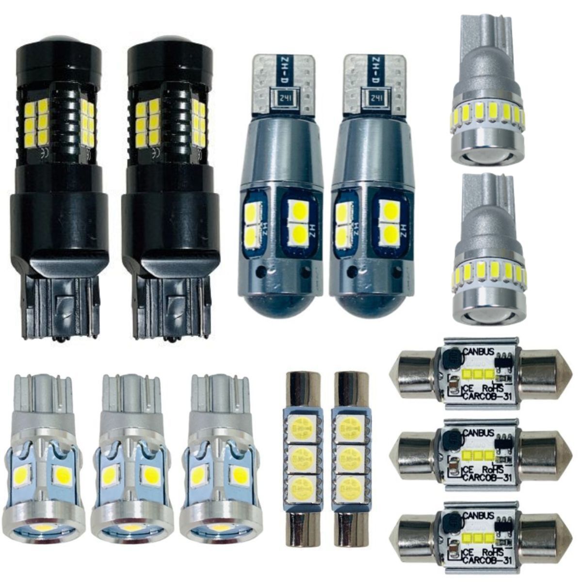 鬼爆 BR系 レガシィツーリングワゴン(レガシー) T10 LED ルームランプ 14点セット 車内灯 ウェッジ球 電球 ナンバー灯 バックランプ