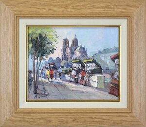 Art hand Auction Artist unknown Streetscape Oil painting [Authentic guaranteed] Painting - Hokkaido Gallery, Painting, Oil painting, Nature, Landscape painting