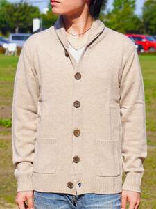 未使用 TMT AMERICAN FLAG KNIT CARDIGAN BEIGE