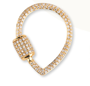 K18YG yellow gold 18K pendant diamond necklace charm .. tears Drop diamond screw type large .. Drop type tears type 