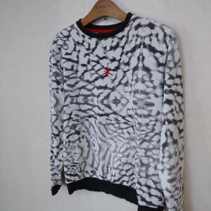  Jordan total pattern sweat sweatshirt white black M