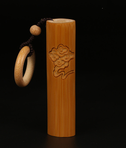 新品　竹製　彫刻　小物　中実竹　手遊び小物 　瑞雲　幸運をもたらす　ペンダント　大きな　瑞雲　