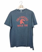 【美品】FOO FIGHTERS フーファイターズ 2017 北米ツアー オフィシャル プリントTシャツ USA古着 2XL ネイビー 半袖／紺デイブグロール_画像1