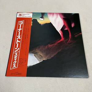 【国内盤帯付】スティクス コーナーストーン STYX CORNERSTONE ネヴァーセイネヴァー BORROWED TIME/ LP レコード / AMP-6064 /