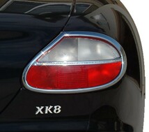 ジャガー用 XK8 XKR 96-06 クロームメッキ テールランプリム リアランプリム テールライト トリム ベゼルカバー_画像1