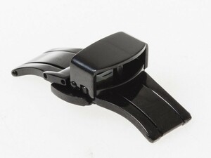 汎用 腕時計 交換用 パーツ 合金製 Dバックル バタフライバックル ダブルタイプ 幅14mm #ブラック