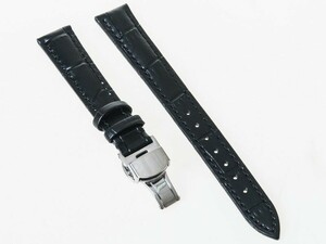 ファッション シンプル 腕時計 交換用 パーツ 合金製 Dバックル バタフライバックル ダブルタイプ 幅16MM#ブラック
