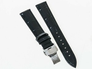 ファッション シンプル 腕時計 交換用 パーツ 合金製 Dバックル バタフライバックル ダブルタイプ 幅18MM#ブラック
