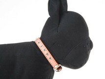 ペット用首輪 猫 小型犬 調整可能 スエード調 キラキラ ラインストーン飾り付き Sサイズ#橙色_画像3