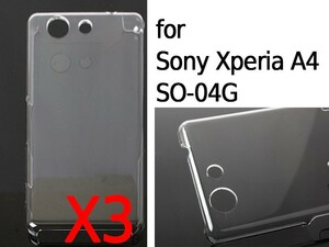 Sony Xperia A4 SO-04G用PC製ハードケース デコ電など 3個#クリア