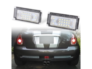 BMW用 Mini Cooper用 R50 R52 R53 LED 36連ナンバー灯 ライセンスランプ ミニクーパー用 キャンセラー付