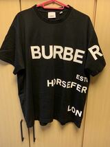 正規 20SS BURBERRY LONDON ENGLAND バーバリー by Riccardo Tisci Horseferry ホースフェリー Tシャツ 黒 M CNSOUFOU1QUA 8040764_画像1