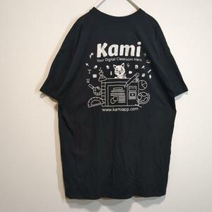 US輸入KAMIＴシャツ　ビッグシルエットXL　半袖黒　a17