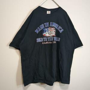 レーシングＴシャツ　F1サーキット　アメリカン　半袖黒2XL f