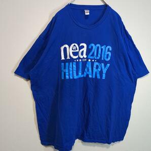 US輸入ヒラリー・クリントン2016ビッグＴシャツ青　アメリカ古着3XL b16