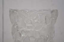 中古■ドイツ製 ワルターグラス 花瓶 WALTHER GLASS フラワーベース クリスタルガラス 花器　ローズ　バラ_画像3