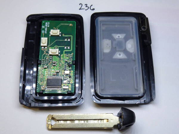 236. 初期化済 未登録 トヨタスマートキー 271451-6230 ノア アイシス ヴォクシー アルファード ヴェルファイア エスティマ 3ボタン