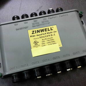 ZINWELL(ジニウェル社) マルチスイッチ MS6X8WB-Z 新品1個 124/128度CS アンテナ分配 入力4本⇒出力8本 CS SATELLA サテラ FTA スカパー の画像4