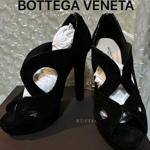 【期間限定セール】BOTTEGA VENETA プラットフォーム スエード サンダル ブラック 37