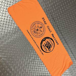 米軍放出品 沖縄　STAY COOL MARINE COOLING TOWEL タオル アウトドア トレーニング ランニング オレンジ　(INV WX40)