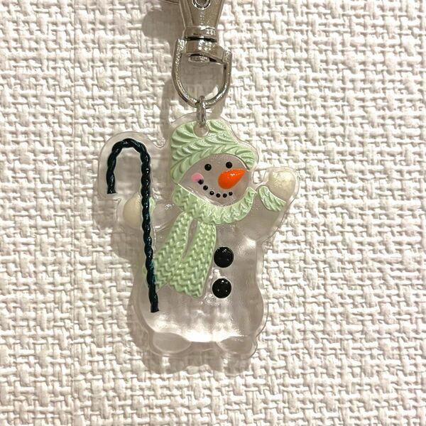 雪だるまキーホルダー　ハンドメイド　#2