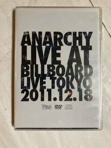 DVD CD 2枚組 Anarchy Live At Billboard Live Tokyo 2011.12.18