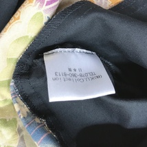 和柄★ku.Hiroko バンドカラーデザインシャツ スタンドカラー 半袖 和柄 コットン100% ブラック 日本製 サイズ不明 レディース_画像6