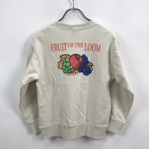  tag attaching *FRUIT OF THE LOOM/ fruit ob The room long sleeve sweatshirt sweat cotton 100% beige size 140 Kids 