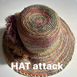 ★新品☆ HAT attack ハット　アタック　1.2万　高級　フラワー　アレンジ　帽子　ハット　麦わら帽