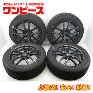 中古タイヤ ホイールセット 215/50R17 91Q 17x7J +45 5穴 PCD114.3 冬 日産純正 エスティーロ 送料無料 (沖縄、離島除く) a17046