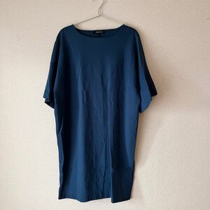 【値下げ】ROSE BUD(ローズバッド) 5分袖ワンピース　ブルー