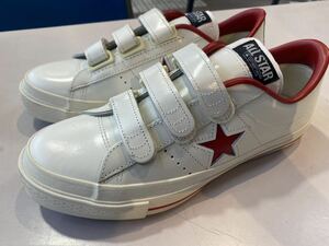  made in Japan Converse one Star velcro white × red 26.5 centimeter new goods 