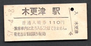 （内房線）木更津駅１１０円