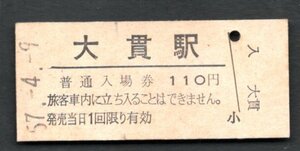 （内房線）大貫駅１１０円